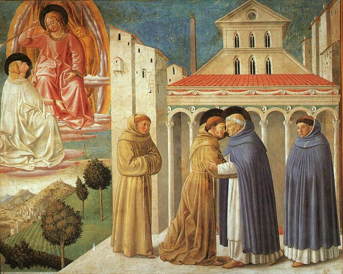 Benozzo Gozzoli The Meeting of Saint Francis and Saint Domenic oil painting image